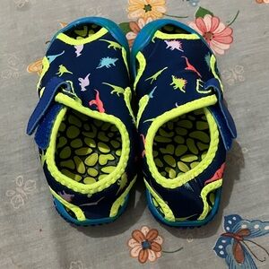 Kids Dinosaur Print Shoes - Blue and Green